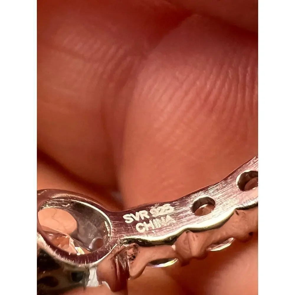 Cubic zirconia sterling silver ring size 7